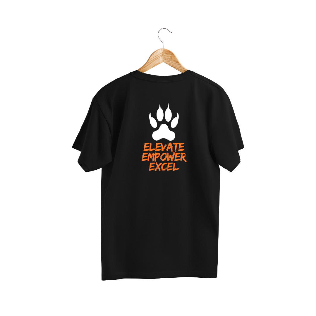 Tigers Paw Empower, Elevate, Excel School Spirit T-shirt unisex